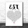 White Lies E.S.T. White Heart Decorative Wall Art Gift Song Lyric Print