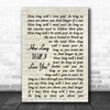 How Long Will I Love You Ellie Goulding Song Lyric Vintage Script Music Wall Art Print