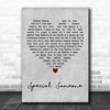 Winston Francis Special Someone Grey Heart Decorative Wall Art Gift Song Lyric Print