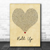 Wiz Khalifa Roll Up Vintage Heart Decorative Wall Art Gift Song Lyric Print