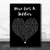 Wolfe Tones Here Lies A Soldier Black Heart Decorative Wall Art Gift Song Lyric Print