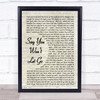 James Arthur Say You Won't Let Go Vintage Script Song Lyric Music Wall Art Print