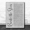 Zac Efron, Zendaya - GREATEST SHOWMAN Rewrite the Stars Grey Rustic Script Wall Art Song Lyric Print