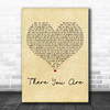 ZAYN There You Are Vintage Heart Decorative Wall Art Gift Song Lyric Print