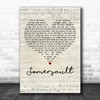 Zero 7 Somersault Script Heart Decorative Wall Art Gift Song Lyric Print