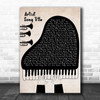 Piano Player & Trumpets Any Song Lyric Personalized Music Wall Art Print