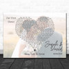 Full Page Landscape Photo First Dance Wedding Any Song Lyric Wall Art Print