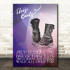 Nancy Sinatra These Boots Are Made For Walkin' Military Boots Geometric Music Song Lyric Art Print