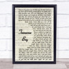 Kip Moore Tennessee Boy Vintage Script Song Lyric Music Wall Art Print