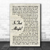 Lady Gaga A Star Born Soundtrack That Alright Vintage Script Song Lyric Music Wall Art Print