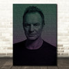 Sting Englishman In New York Face Music s Music Song Lyric Wall Art Print