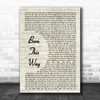 Lady Gaga Born This Way Vintage Script Song Lyric Music Wall Art Print