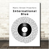 Manic Street Preachers International Blue Vinyl Record Song Lyric Print