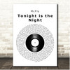 McFly Tonight is the Night Vinyl Record Song Lyric Print