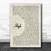 Lighthouse Family High Vintage Script Song Lyric Music Wall Art Print