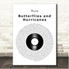 Muse Butterflies and Hurricanes Vinyl Record Song Lyric Print