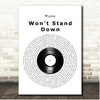Muse Wont Stand Down Vinyl Record Song Lyric Print