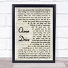 Lighthouse Family Ocean Drive Vintage Script Song Lyric Music Wall Art Print