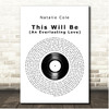 Natalie Cole This Will Be (An Everlasting Love) Vinyl Record Song Lyric Print