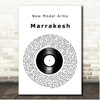 New Model Army Marrakesh Vinyl Record Song Lyric Print