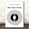 Bay City Rollers Bye Bye Baby Vinyl Record Song Lyric Print