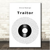 Olivia Rodrigo Traitor Vinyl Record Song Lyric Print