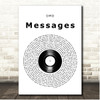 OMD Messages Vinyl Record Song Lyric Print