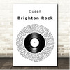 Queen Brighton Rock Vinyl Record Song Lyric Print