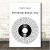 Radiohead Thinking About You Vinyl Record Song Lyric Print