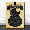 Christina Perri A Thousand Years Black Guitar Song Lyric Music Wall Art Print