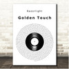 Razorlight Golden Touch Vinyl Record Song Lyric Print