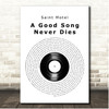 Saint Motel A Good Song Never Dies Vinyl Record Song Lyric Print