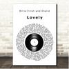 Billie Eilish and Khalid Lovely Vinyl Record Song Lyric Print