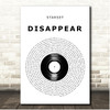 STARSET DISAPPEAR Vinyl Record Song Lyric Print