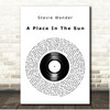 Stevie Wonder A Place In The Sun Vinyl Record Song Lyric Print