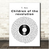 T. Rex Children of the revolution Vinyl Record Song Lyric Print