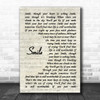 Michael Jackson Smile Vintage Script Song Lyric Music Wall Art Print