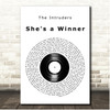 The Intruders She's a Winner Vinyl Record Song Lyric Print