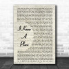 MUNA I Know A Place Vintage Script Song Lyric Music Wall Art Print