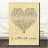 Jonas Brothers A Little Bit Longer Vintage Heart Song Lyric Print