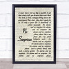 No Surprises Radiohead Script Song Lyric Music Wall Art Print