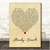 Kameron Marlowe Steady Heart Vintage Heart Song Lyric Print