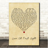 Kylie Minogue Love At First Sight Vintage Heart Song Lyric Print
