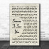 OneRepublic Someone To Save You Vintage Script Song Lyric Music Wall Art Print