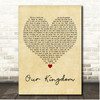 Led By Lanterns Our Kingdom Vintage Heart Song Lyric Print