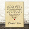 Lena Martell Movin' On Vintage Heart Song Lyric Print