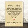 Liza Minnelli Maybe This Time Vintage Heart Song Lyric Print