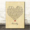 Augustana Remedy Vintage Heart Song Lyric Print