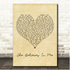 Me First And The Gimme Gimmes She Believes In Me Vintage Heart Song Lyric Print