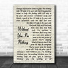 Placebo Without You I'm Nothing Song Lyric Vintage Script Music Wall Art Print